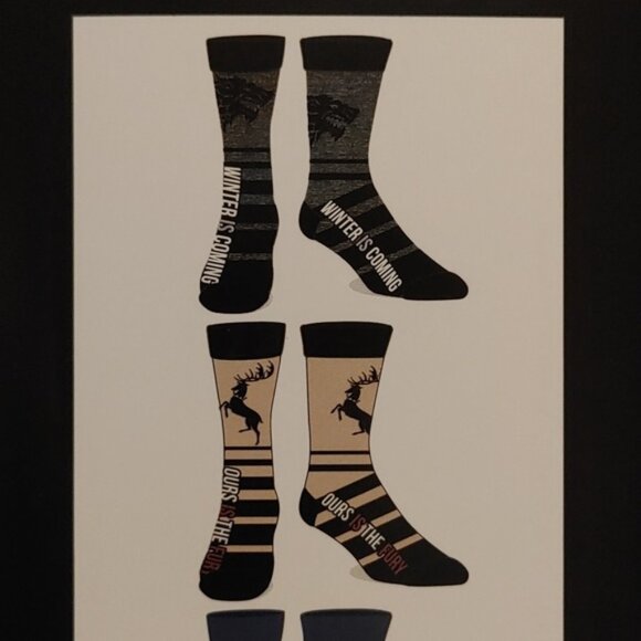 HBO Game of thrones brand new 6 pair Casual Crew socks BNIP - Picture 7 of 9